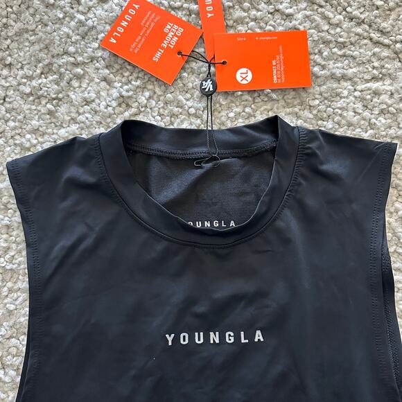 Men's YoungLA 341 Blitz Compression Tank, XL, NWT, Black - Picture 3 of 6